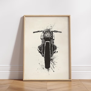 Vintage Motorcycle Matte Vertical Poster, Wall Art Decor for Bikers, Motorcycle Lover Gift, Home Office Decoration | Digital Download