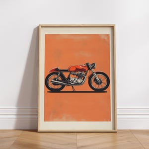 Vintage Motorcycle Matte Poster | Retro Wall Art Decor for Biker Enthusiasts | Man Cave Decor | Digital Download | Motorcycle Art