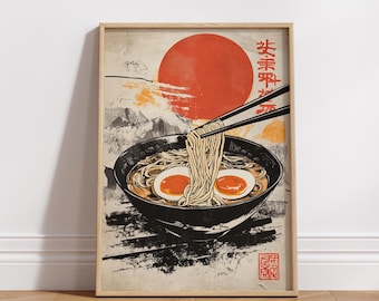 Japanese Ramen Matte Vertical Posters, Wall Art, Home Decor, Foodie Gift, Asian Cuisine Wall Decor, Kitchen Aesthetic, Japanese Art, Ramen.