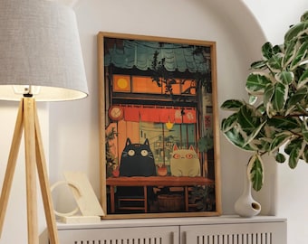 Cat Wall Art Prints: Whimsical and Cozy Decor (Digital Download)