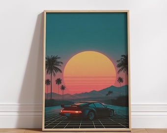 Vibrant 8-Bit Pixel Art Landscape Poster | Retro Matte Gaming Wall Art | Aesthetic Room Decor | Retro Pixel Print | Gamer Wall Art