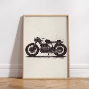 Vintage Motorcycle Art Print, Matte Vertical Poster, Perfect Gift for Bikers, Home Decor, Motorcycle Lover&#39;s Wall Art | Digital Download