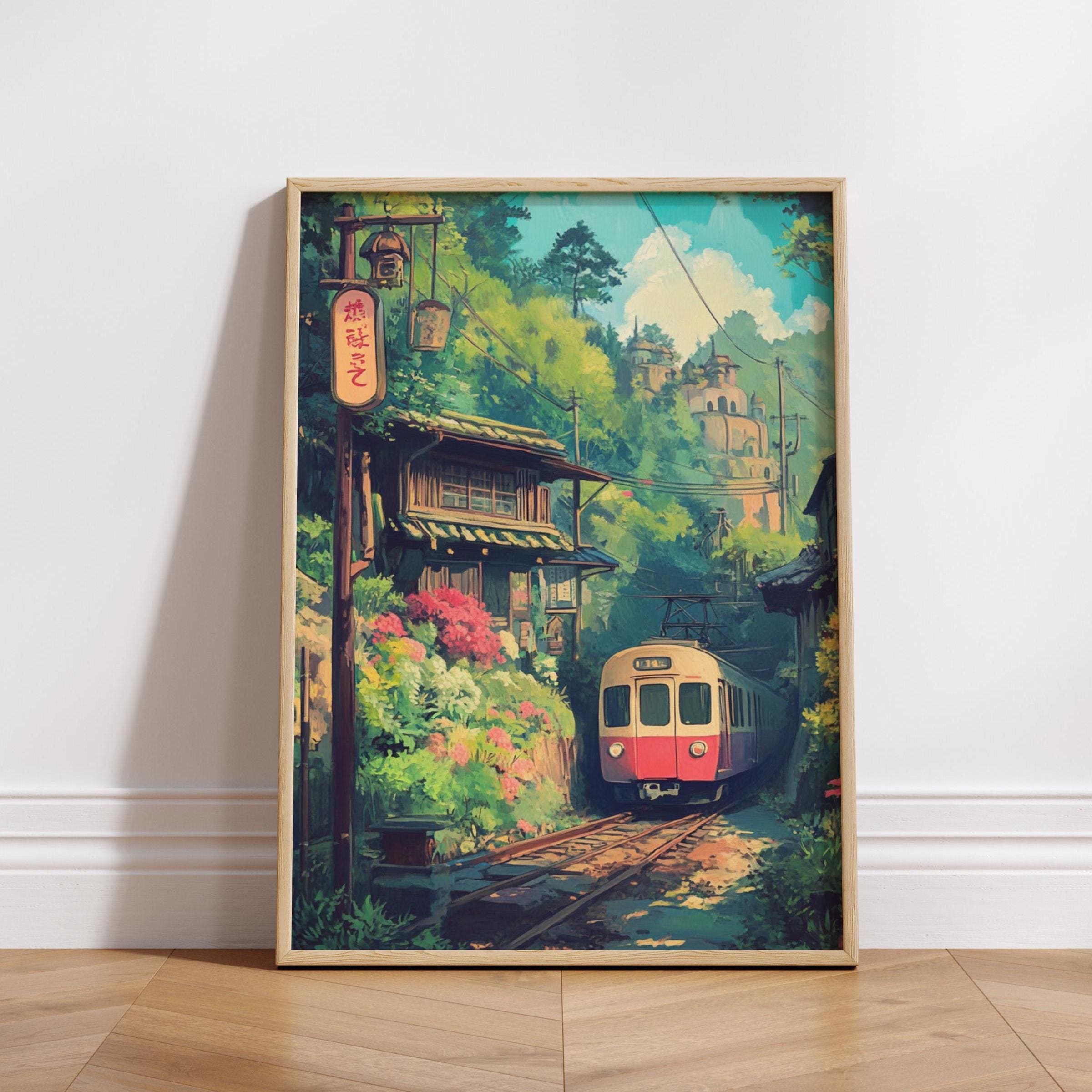 丹生明里 サイン入り Happy train2023 Anime Style Train Journey Matte Poster | Vintage Travel Decor