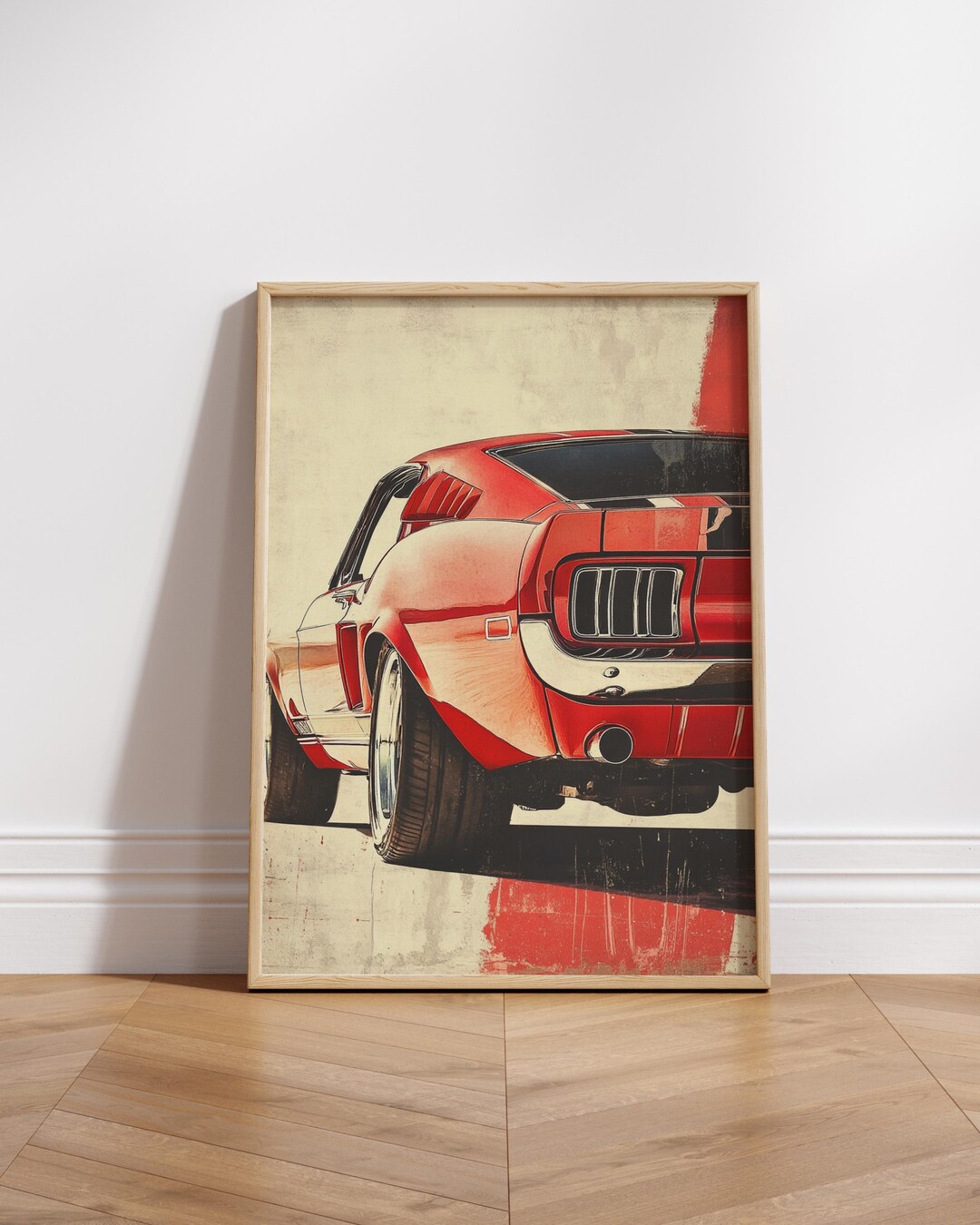 Fastback Muscle Car Matte Poster | Retro Wall Art | Automotive Decor ...