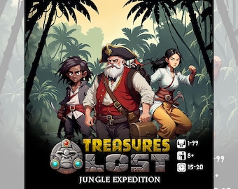 Board Game: Treasures Lost - Fantasy Print-and-Play adventure.