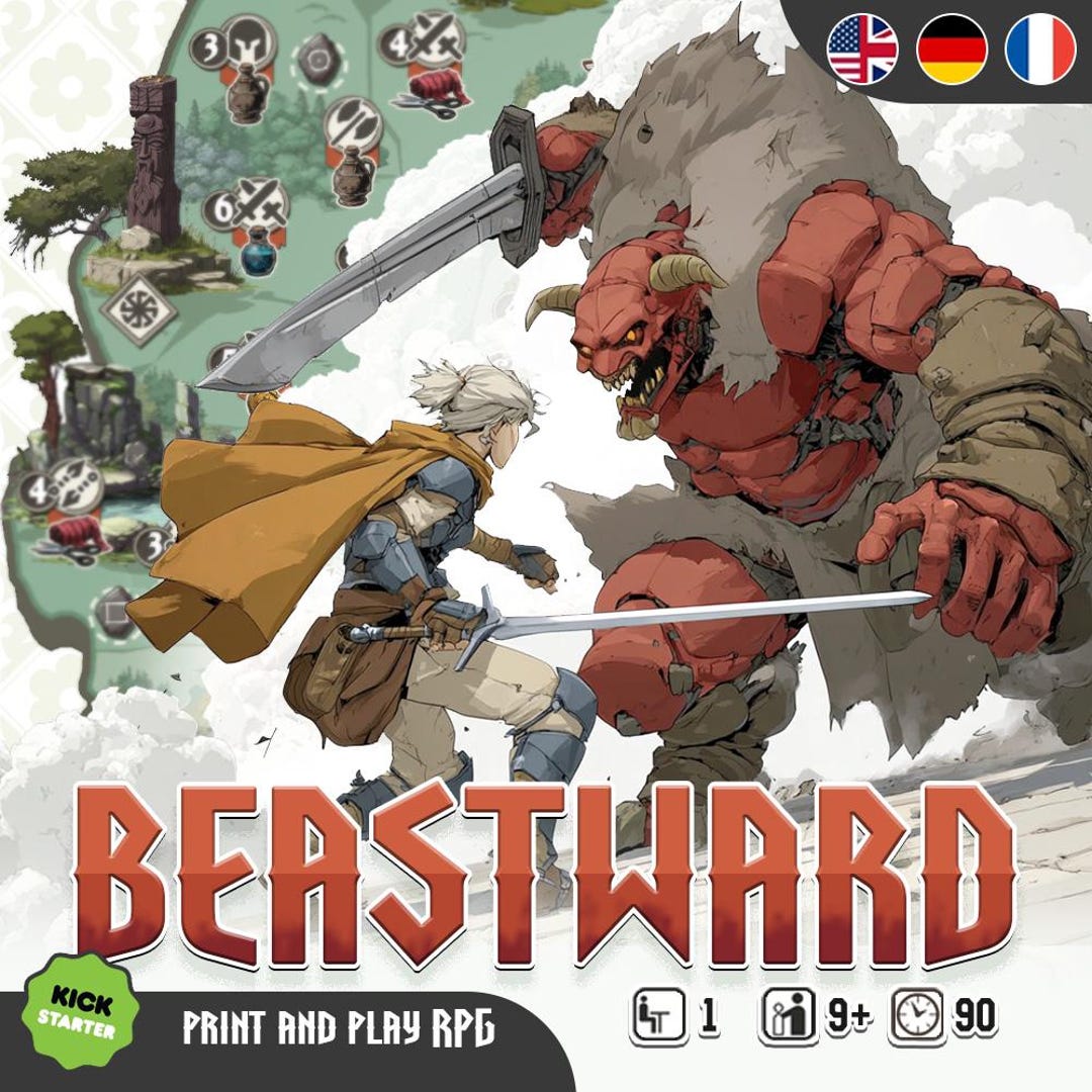 Hunt Rpg Board Game: Beastward. Monster Hunt RPG - Print and Play/pnp Fantasy ...