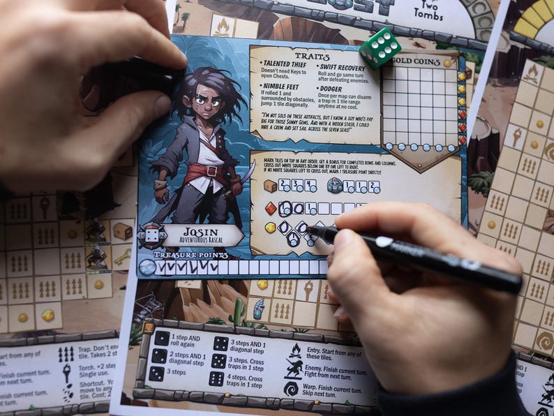 Board Game: Treasures Lost - Fantasy Print-and-Play adventure. image 2