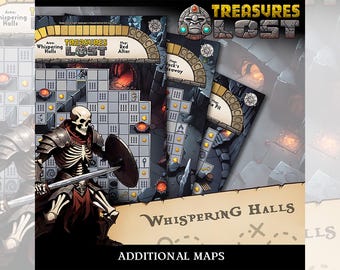 Board Game: Treasures Lost - Fantasy Print-and-Play adventure. Whispering Halls maps [add-on]