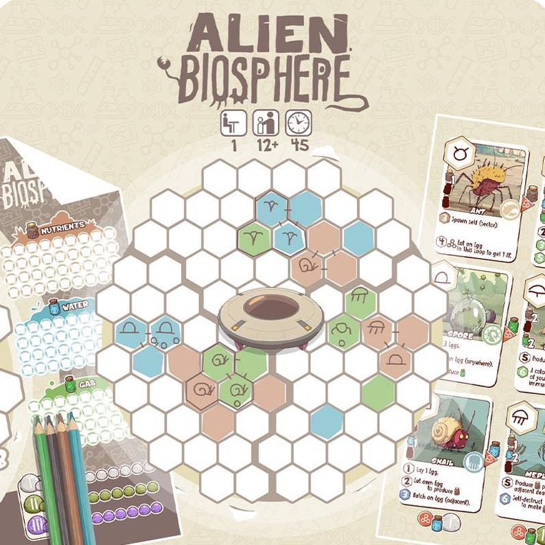 Board Game: Alien Biosphere [french, German, Italian, Spanish ...