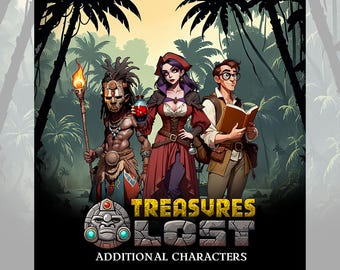 Board Game: Treasures Lost - Fantasy Print-and-Play adventure. Extra characters [add-on]