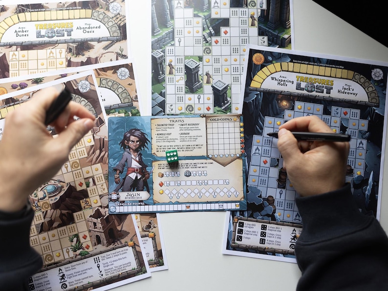 Board Game: Treasures Lost - Fantasy Print-and-Play adventure. image 6