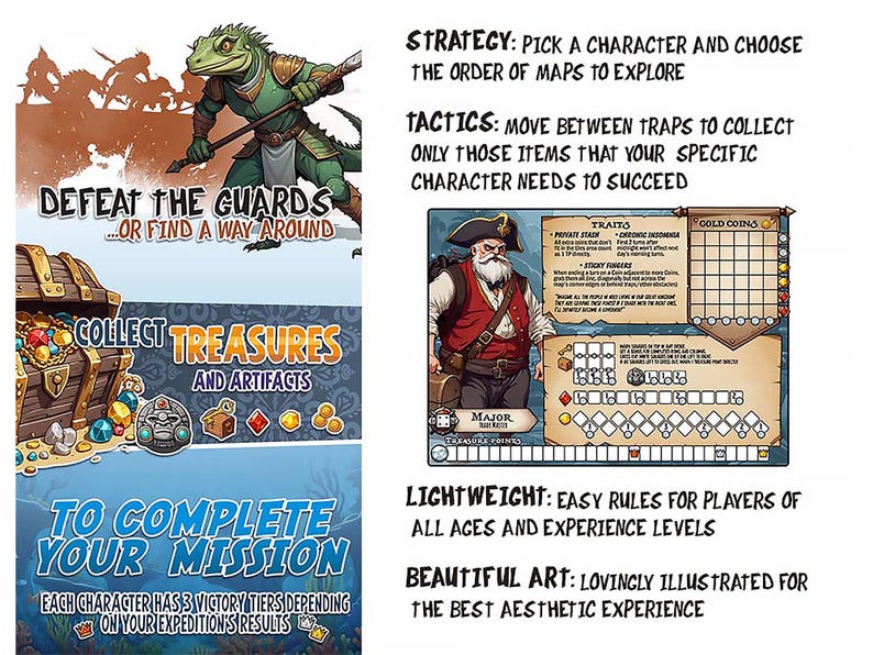 Board Game: Treasures Lost - Fantasy Print-and-Play adventure. image 5