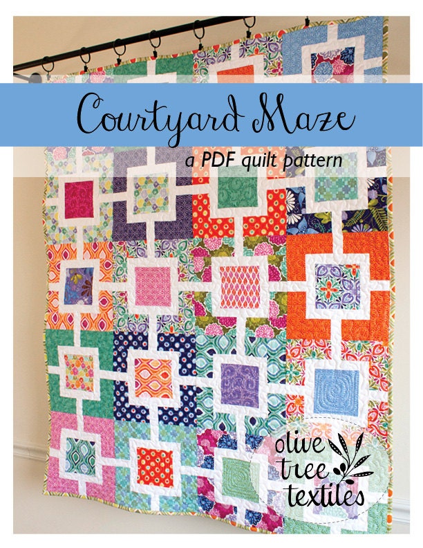 PDF Pattern Courtyard Quilt Pattern Sewing Kits & How To