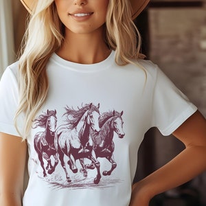 horse shirt, western shirt, cowboy shirt, cowgirl shirt, graphic tees, vintage, cowboy, western, cowgirl, gift for her, gift for him