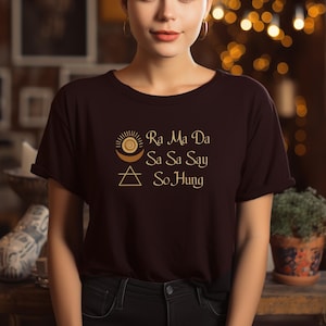 Ra Ma Da Sa mantra shirt, buddhism, yoga, lotus, sacred geometry, manifestation, tshirt, graphic tee, meditation, mandala, hamsa, buddha