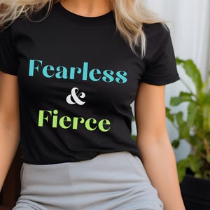fearless and fierce shirt, fitness, gym shirt, powerlifting, motivational shirt, workout clothes, vintage gym shirt, funny workout shirt
