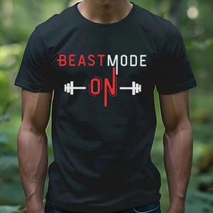 Beast Mode On shirt, fitness, gym shirt, powerlifting, motivational shirt, workout clothes, vintage gym shirt, funny workout shirt