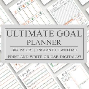 Planer celów Ultimate, cele dzienne, tygodniowe, miesięczne, kwartalne, roczne, śledzenie postępów w realizacji celów, noworoczne postanowienia SMART Goal Reflections