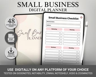 Digital Small Business Planner: Social Media Content, Goodnotes (PDF)