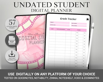 Undatierter Digitaler Schülerplaner: GoodNotes iPad Academic Organizer (PDF)