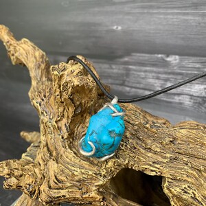 turquoise hand made silver necklace