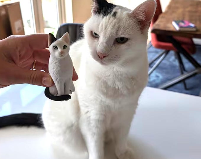 Custom Cat Figurine: Personalized Pet Memorial Keepsake