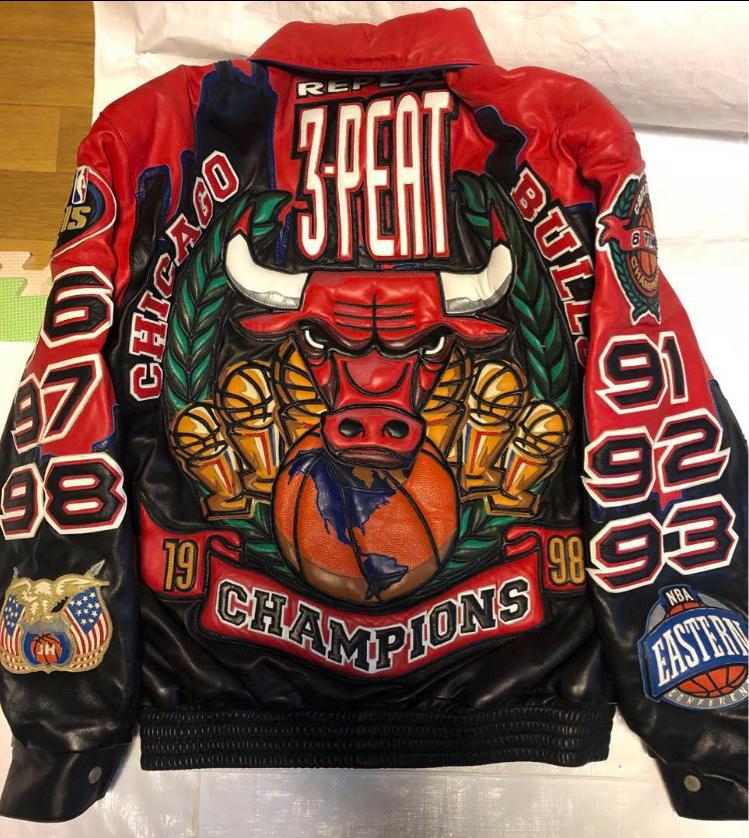 Jeff Hamilton Nba Bulls Jacket All Leather Repeat 3peat Jh Jeff Hamilton Nba Bulls Jacket All Leather Repeat 3peat Jh