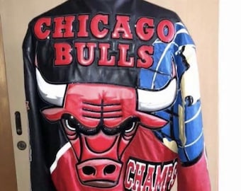 Jeff Hamilton BULLS レザー スタジャン ジャケット 90s Jeff Hamilton Jh Design NBA Bulls Jacket Jordan Muhammad Ali