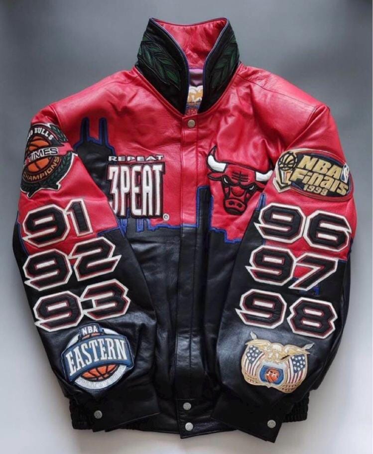Jeff Hamilton Nba Bulls Jacket All Leather Repeat 3peat Jh Jeff Hamilton Nba Bulls Jacket All Leather Repeat 3peat Jh