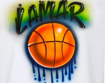 Diseño de camiseta de baloncesto con aerógrafo