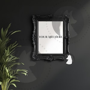 Antique Moody Gothic Black Frame Mockup | Digital Download | Halloween Picture Mockups
