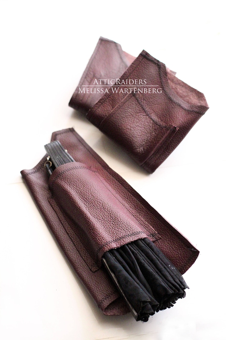 Purple Parasol Holster Handmade Holster Leather Holster Fan Holster Steampunk Parasol Travel Gift Steampunk Holster Umbrella Holster
