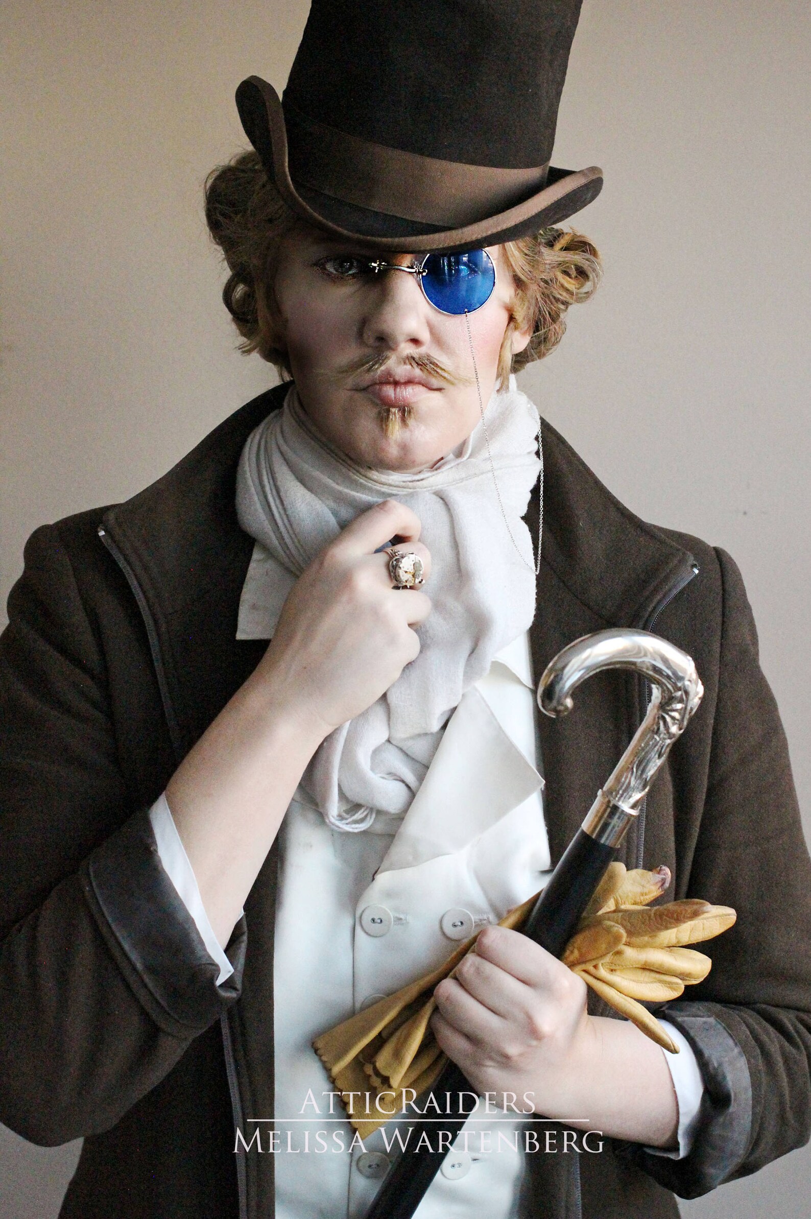 Steampunk Blue Monocle Monocle Eyewear Costume Glasses Etsy