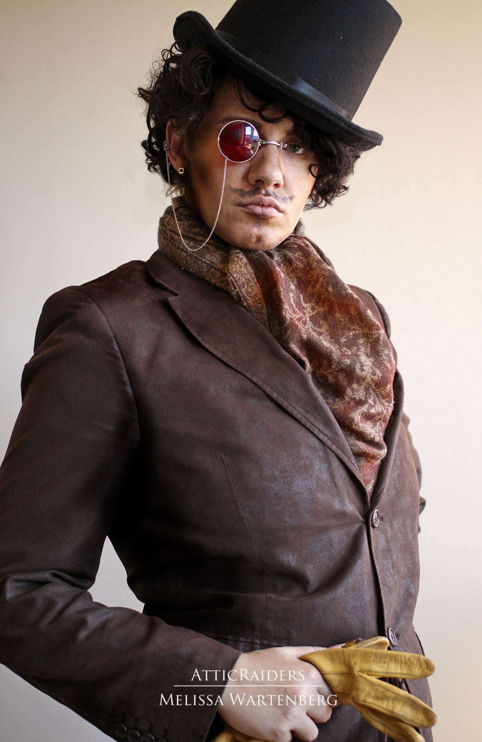 Silver Monocle Eyewear Eyeglasses With Chain Steampunk Etsy Australia