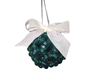 Handmade Beaded Ornament – Christmas Ornament – Unique Christmas Tree Decoration – Sparkling Holiday Décor – Perfect Gift Idea
