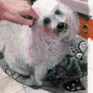 Custom painting - Pet portrait gouache painting