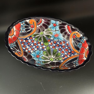 Hand Painted Mexican Talavera Ceramic Dish