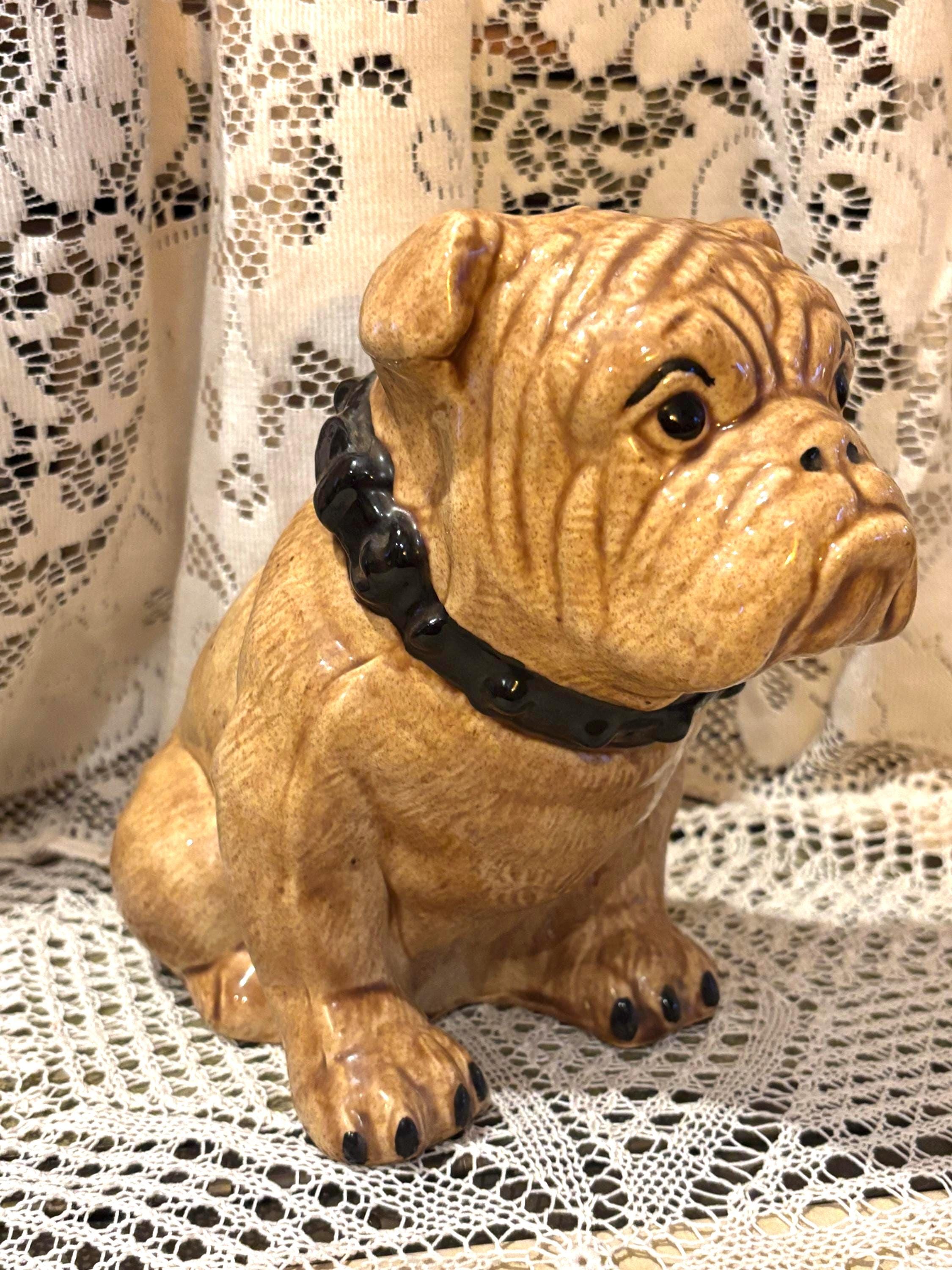 Vintage Ceramic Bulldog - Etsy