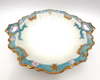 Cuenco antiguo de porcelana francesa de Limoges