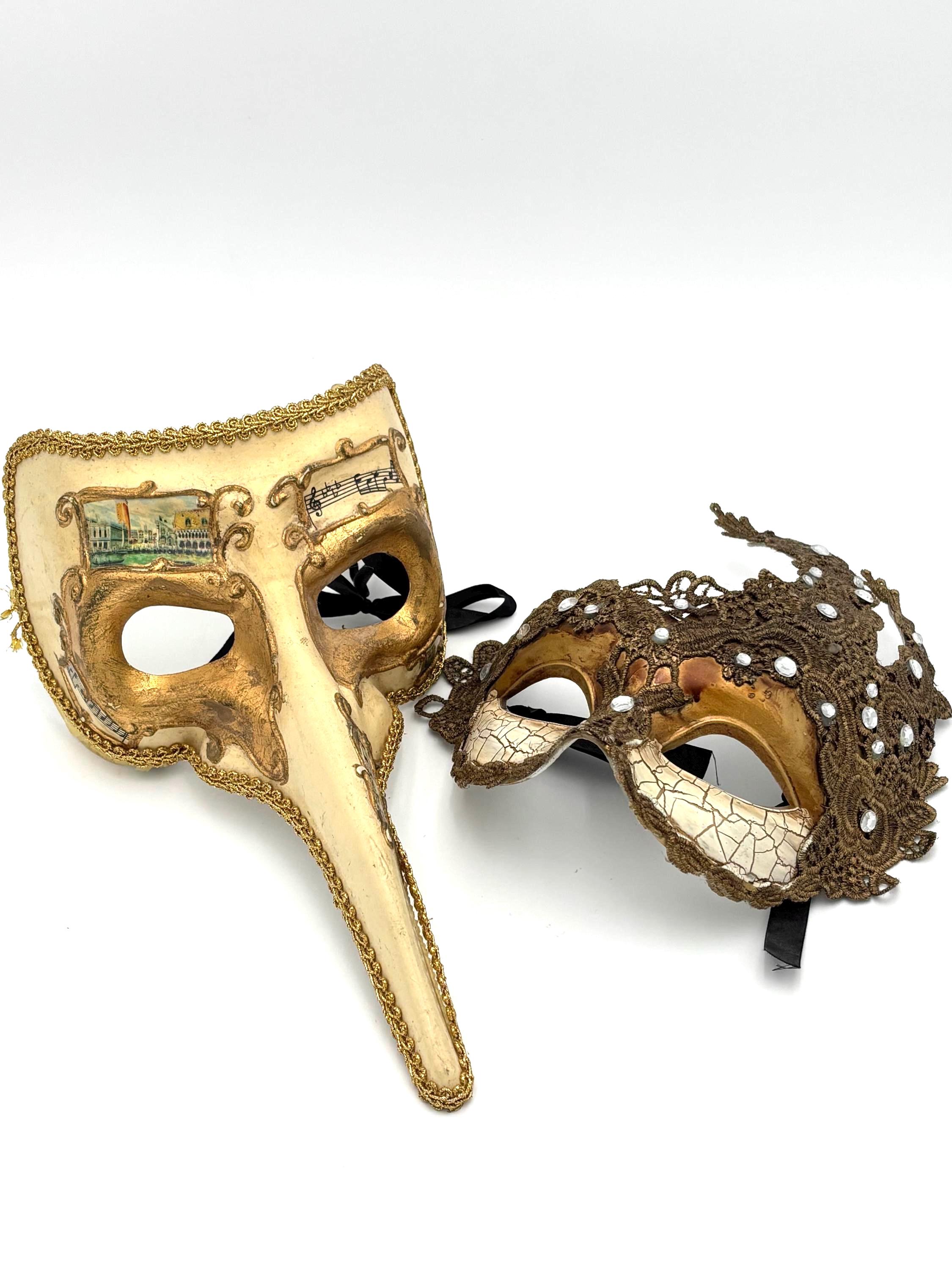 Pair of Venetian Masquerade Masks - Etsy
