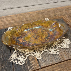 Vintage Carnival Glass Dish