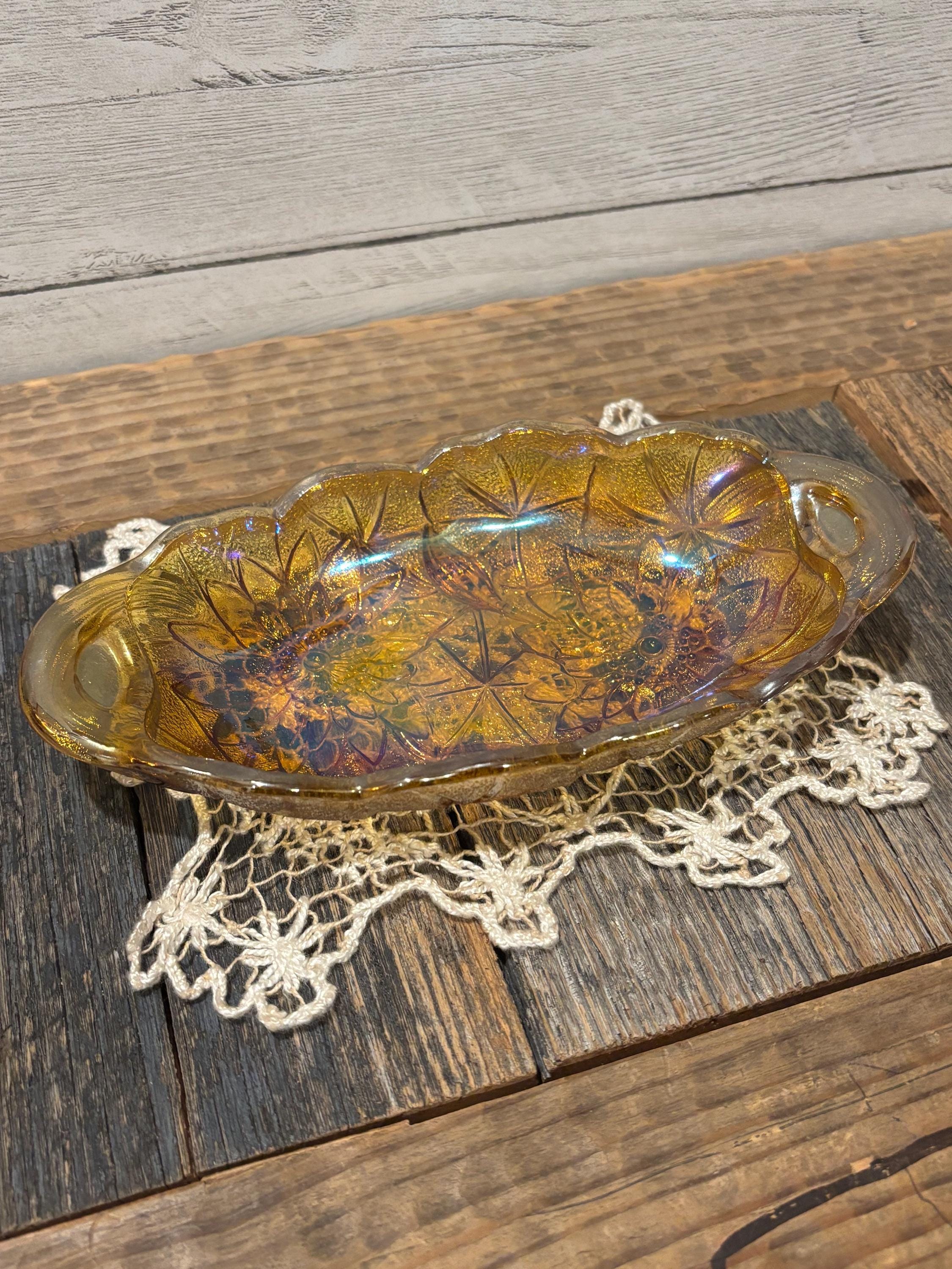 ヴィンテージカーニバルガラス皿 - Etsy 日本