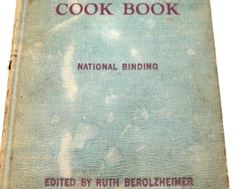 Antique American Woman’s Cookbook Collectible Recipe Book Mid 20th Century