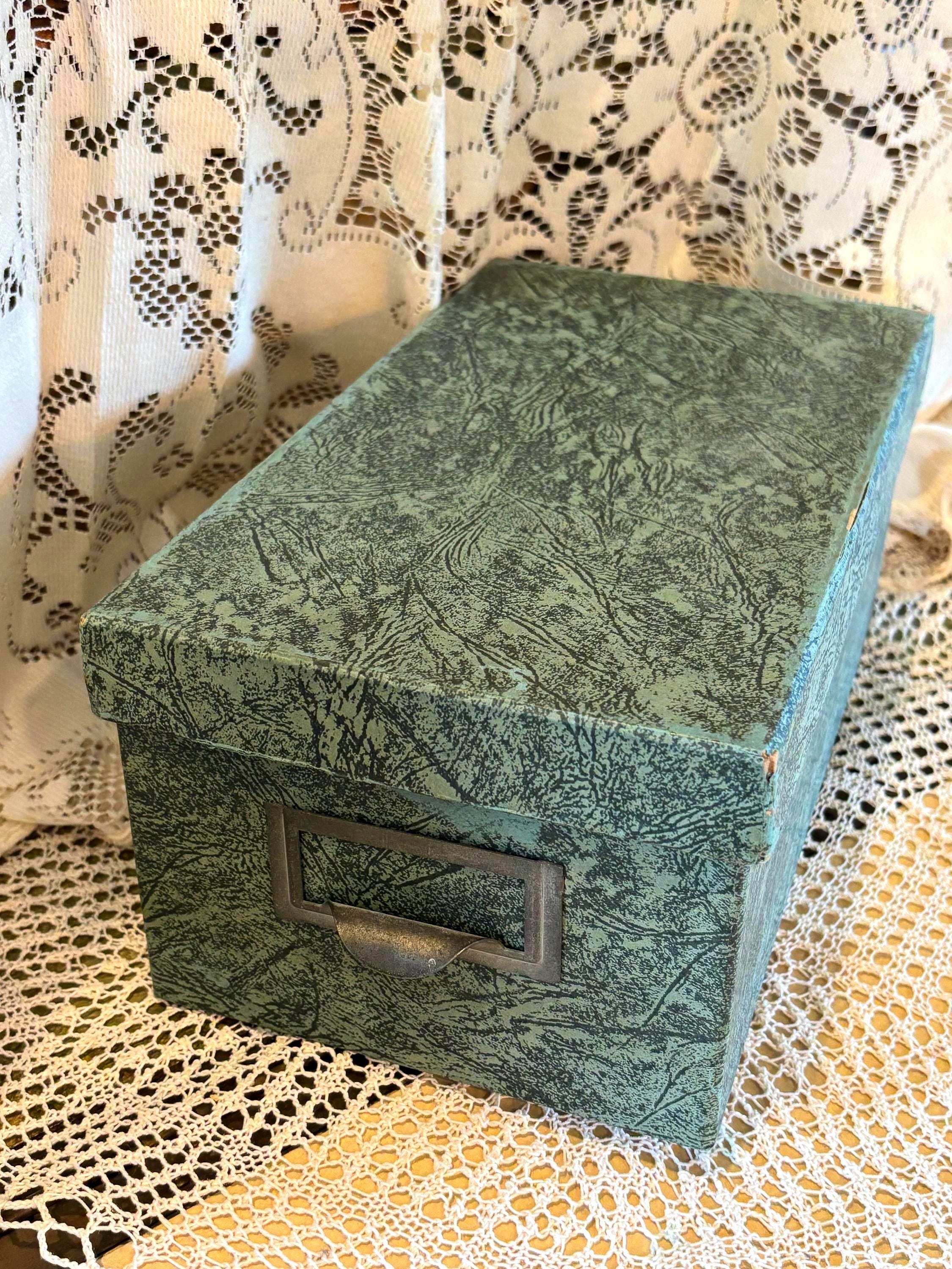 Vintage Index Card Filing Box