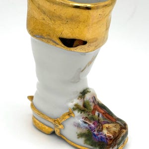 Tiny Limoges Porcelain Boot