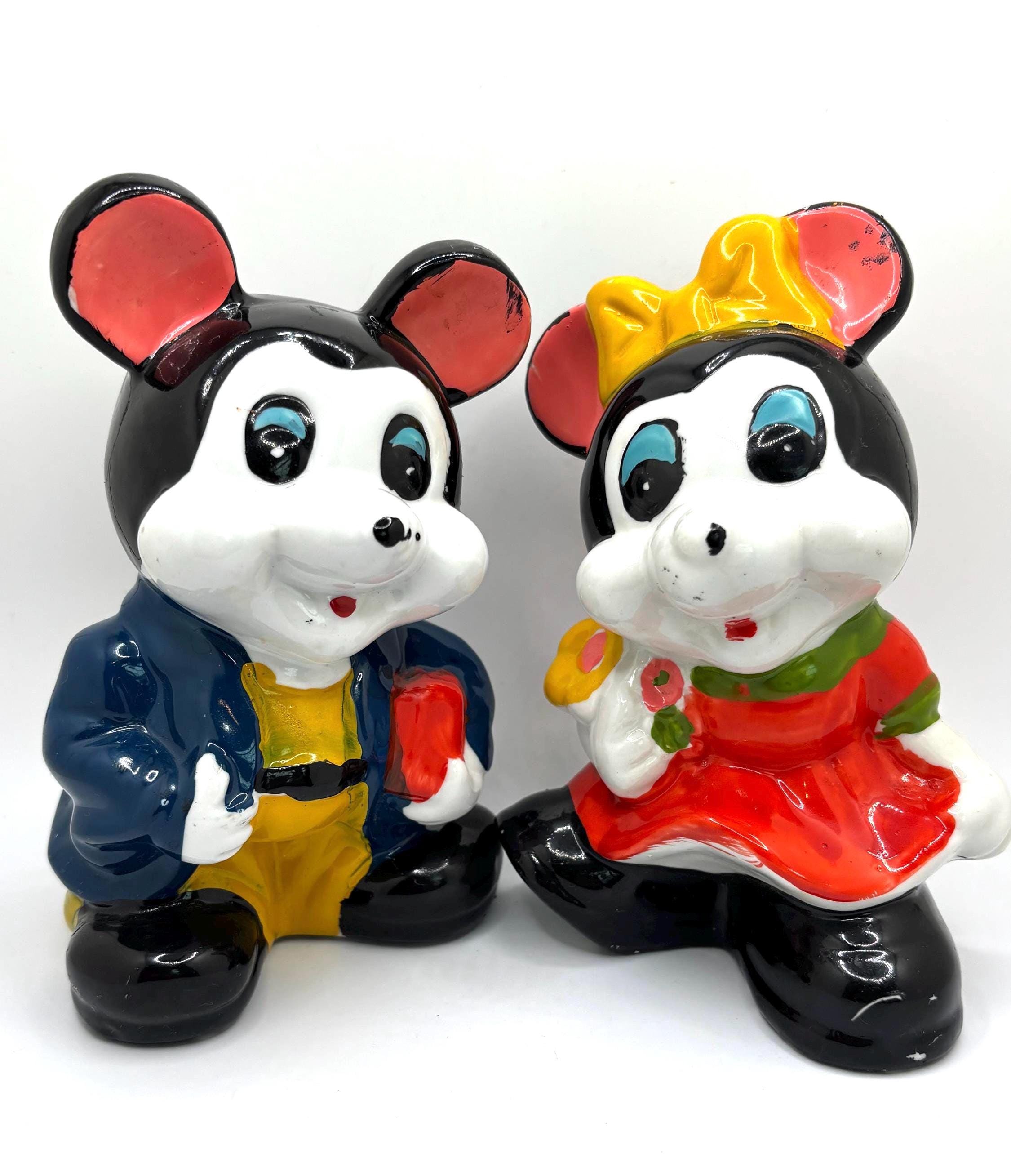 陶器のミッキー貯金箱 - Etsy 日本