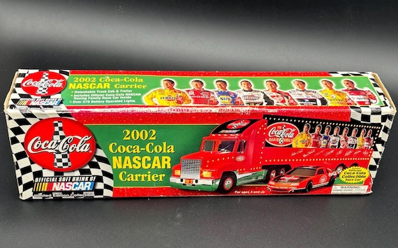 ○希少○Coca-Cola BYL-01-02 レトロ完全動作品 Vintage Collectible Coca Cola NASCAR Carrier Truck and Race Car - Etsy