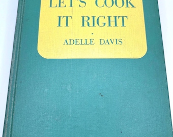 Livro de receitas vintage de 1947 "Vamos Cozinhar Certo"