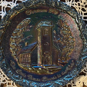 Fenton 1970s Christmas Plate