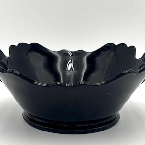 Black Amethyst Glass Mt Pleasant Bowl by LE Smith